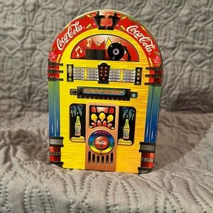 Vintage 1996 Coca-Cola Always Rockin' Jukebox Tin 6"L Collectible Container Box